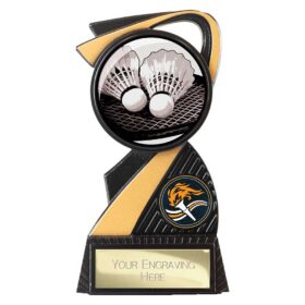 Mania Tower Badminton Award Carbon Black & Gold 130mm