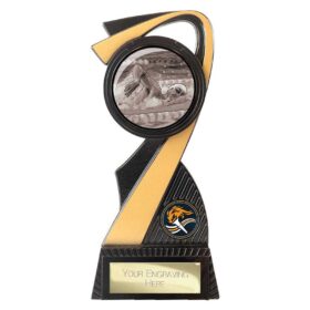 Mania Tower Swimming Award Carbon Black & Gold 180mm
