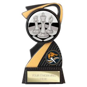 Mania Tower Chess Award Carbon Black & Gold 130mm
