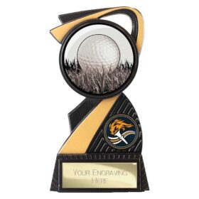 Mania Tower Golf Award Carbon Black & Gold 130mm