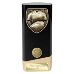 Prime Cobra Rugby Shirt & Ball Award Black & Gold 160mm