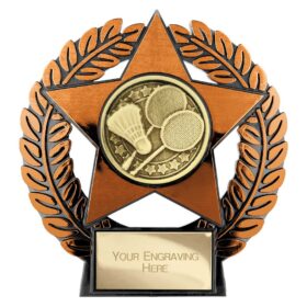 Emperor Star Badminton Plaque Bronze 120mm