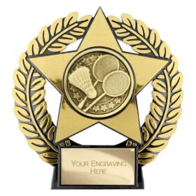Emperor Star Badminton Plaque Gold 120mm