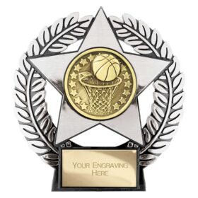 Emperor Star Basketball Plaque Silver 120mm