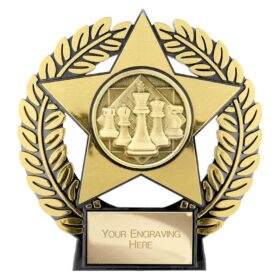 Emperor Star Chess Plaque Gold 120mm