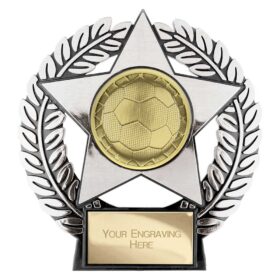 Emperor Star Football Plaque Silver 120mm