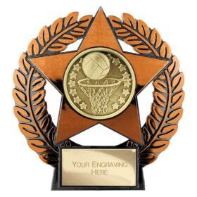 Emperor Star Netball Plaque Bronze 120mm