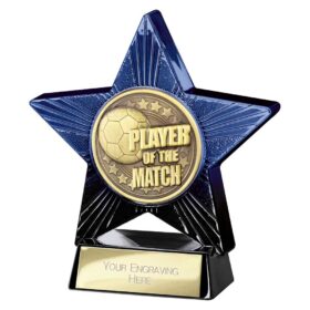 Superstar Player of Match Award Blue & Black 110mm