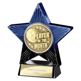 Superstar Player of Month Award Blue & Black 110mm