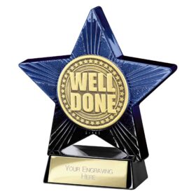 Superstar Well Done Award Blue & Black 110mm