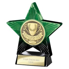 Superstar Sports Day Award Green & Black 110mm
