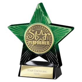 Superstar Star Performer Award Green & Black 110mm