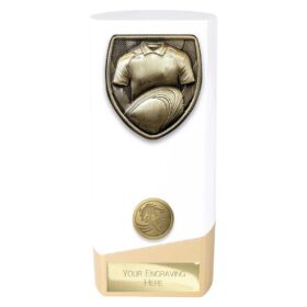 Prime Cobra Rugby Shirt & Ball Award White & Gold 160mm