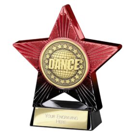 Superstar Dance Award Red & Black 110mm