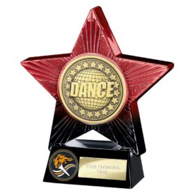 Superstar Dance Award Red & Black 140mm