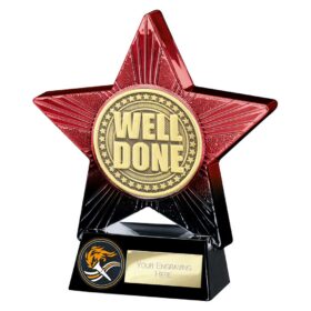 Superstar Well Done Award Red & Black 140mm