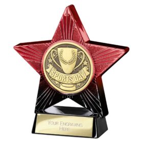 Superstar Sports Day Award Red & Black 110mm