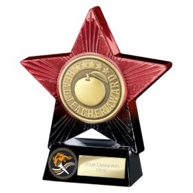 Superstar Head Teacher Award Red & Black 140mm