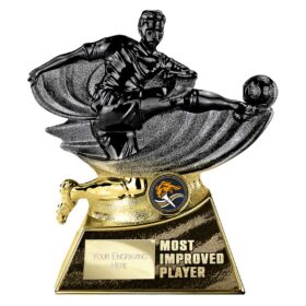 Power Strike Football Most Improved Carbon Black & Gold 180mm