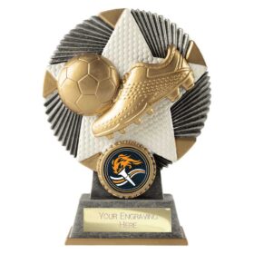 Pulse Star Football Award Antique Silver & Gold 135mm