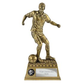 The Classic Football Male Figurine Metallic Antique Gold 300mm