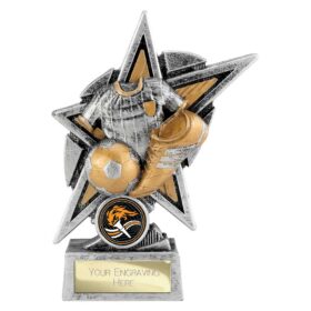 Speedstar Football Award Antique Silver & Gold 160mm