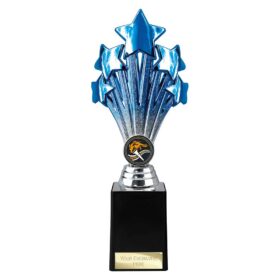 5 Star Trophy Blue and Silver 245mm