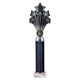 5 Star Multisport Tube Trophy Black & Silver 365mm