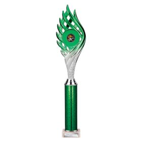 Wildfire Multisport Tube Trophy Green and Silver 440mm