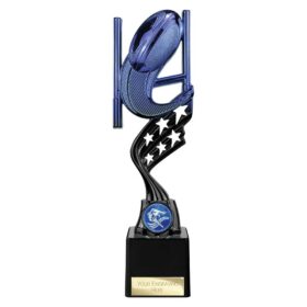 Innov8 Rugby Plastic Trophy Blue & Black 250mm
