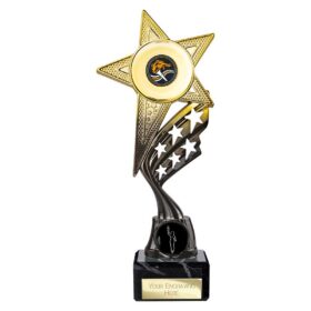 Innov8 Star Plastic Trophy Gold & Black 230mm