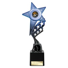 Innov8 Star Plastic Trophy Blue & Black 250mm