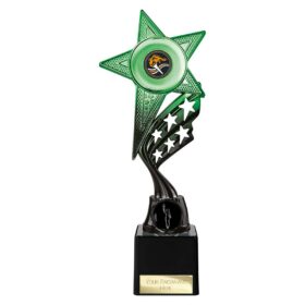 Innov8 Star Plastic Trophy Green & Black 250mm