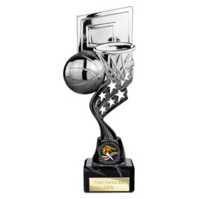 Innov8 Basketball Plastic Trophy Silver & Black 225mm