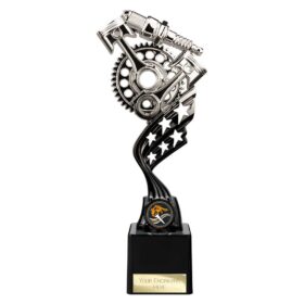 Innov8 Motorsport Plastic Trophy Silver & Black 230mm