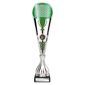 Eclectic Trophy Silver & Green 345mm